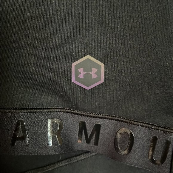 UNDER Armour black long sleeve T Zip top - Picture 6 of 7